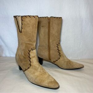 Aegean Boots Cloud Walkers 8590 Leather Suede Side Zip Vintage RARE Women’s 8.5W